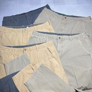 Carbon 2 Cobalt A Cut Above Trimmer Fit Khaki Chino Pants Men's Size 40 Lot of 5